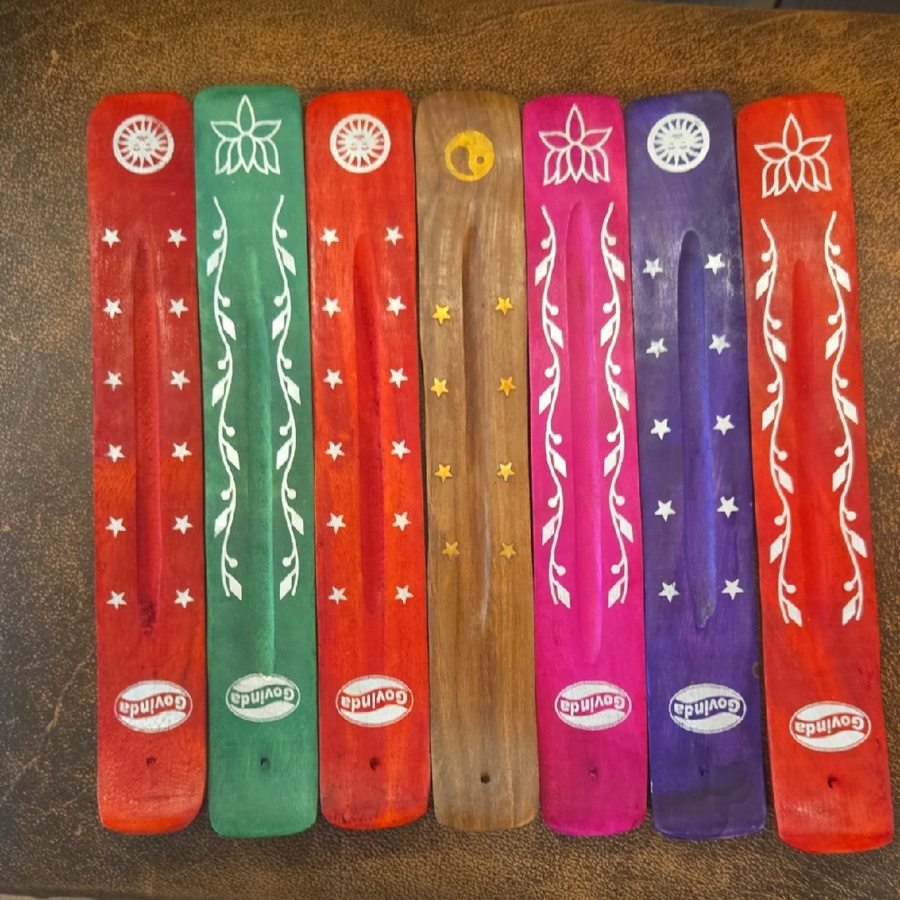 Colorful Wooden Incense Holders